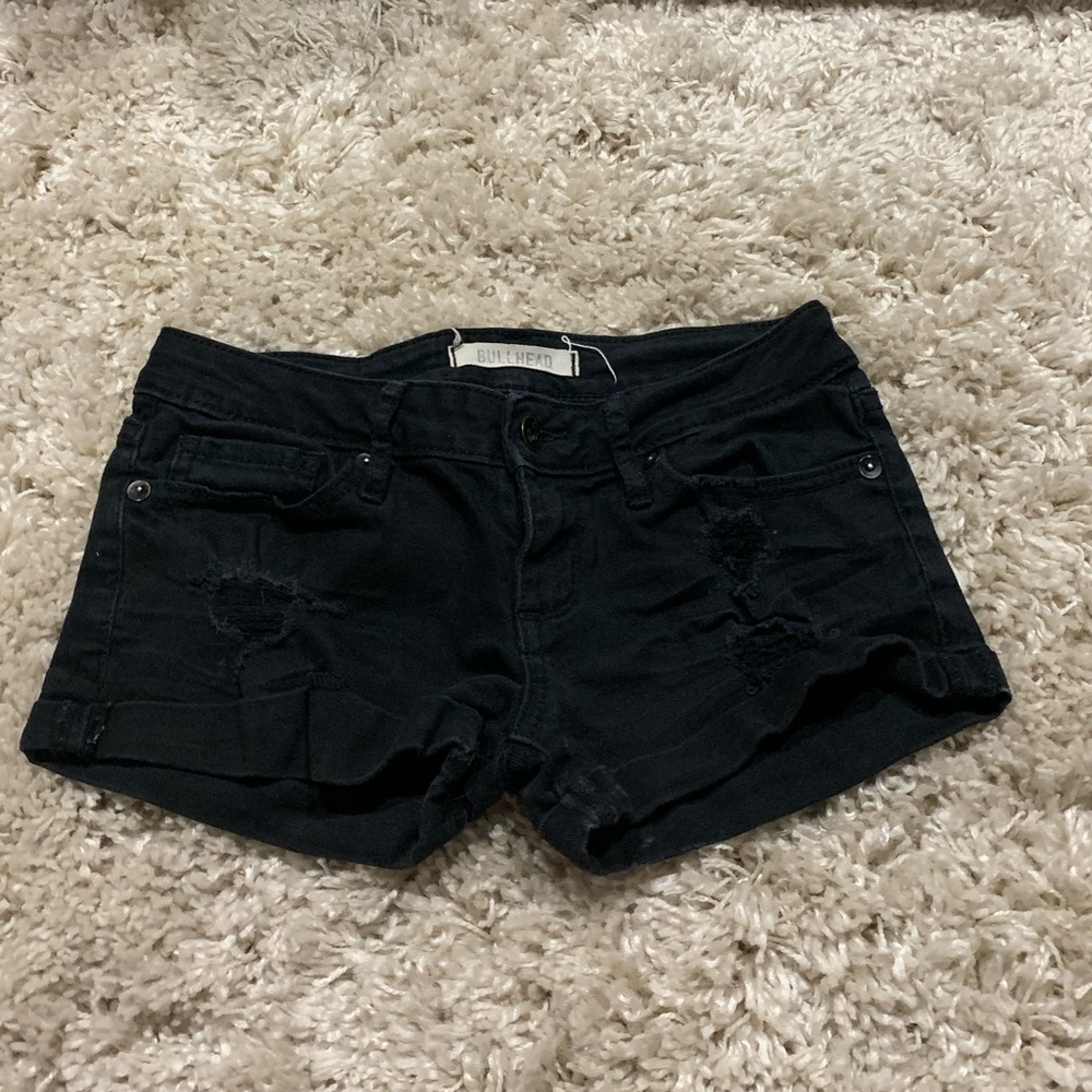 Distressed Bullhead Shorts